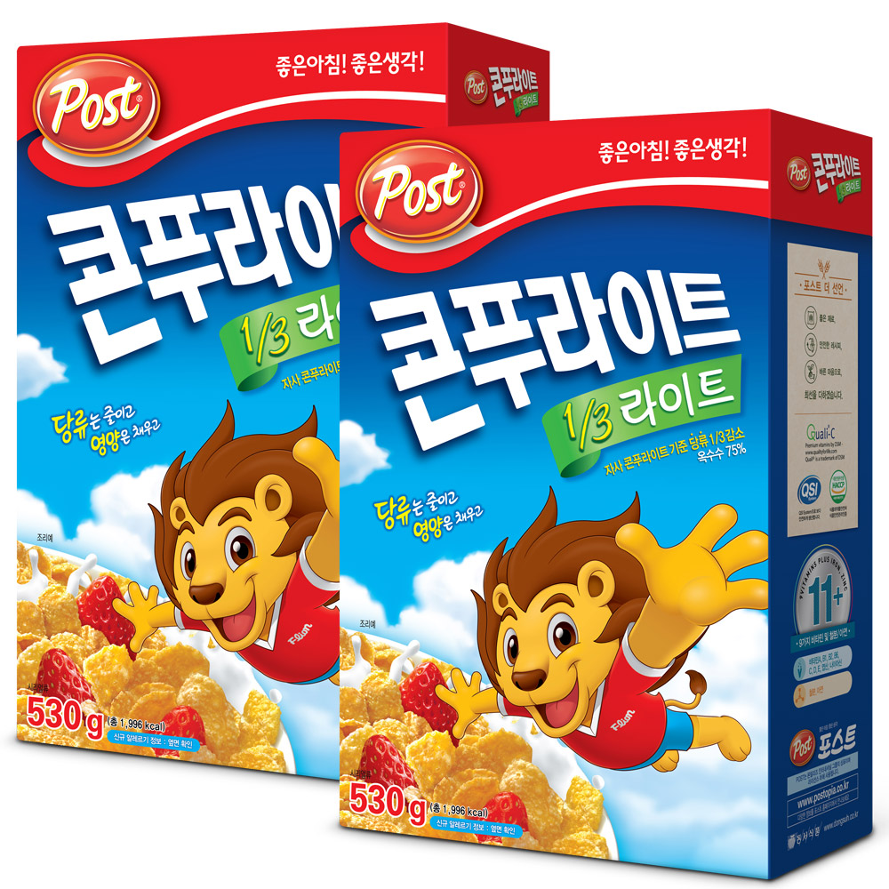 포스트 콘푸라이트 1/3라이트 530g x 2개입